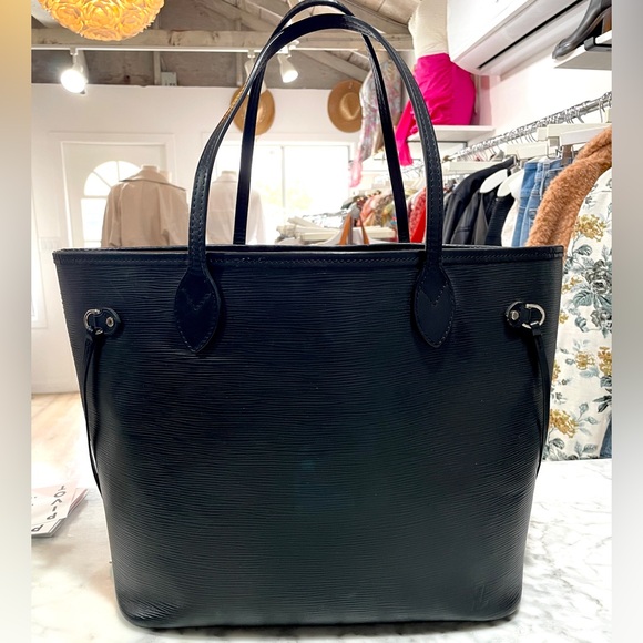 louis vuitton neverfull tote MM black leather epi - Picture 2 of 13